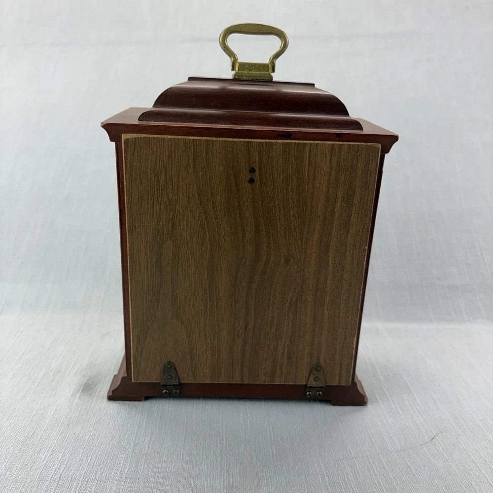 Seth Thomas Exeter Mantel Clock Westminster Chime‎ 8-Day Keywound Wood Case